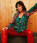NWT Tipsy Elves Women's Gaudy Garland Ugly Christmas Cardigan Sweater Size M