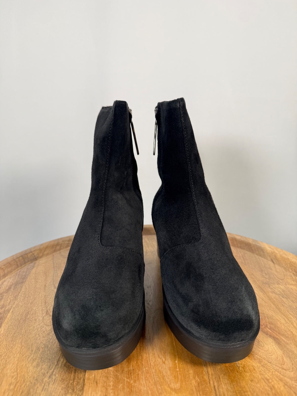 NWB Lazo Siren Obsidian Black Platform Ankle Boots Size 6