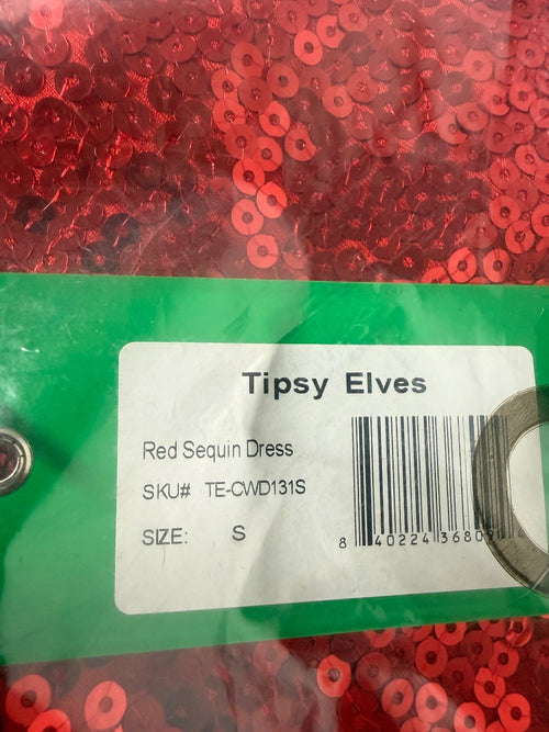 NWT Tipsy Elves Red Sequin Dress Party Dress Size Small
