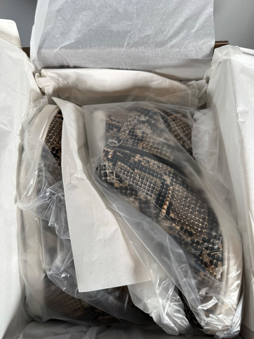NWB Linea Paolo Felicia 3 Python Print Leather Wedge Sneakers Size 6.5