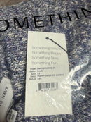 NWT Something Navy Poppy Blue Marled Knit Sweater Shorts Size XS