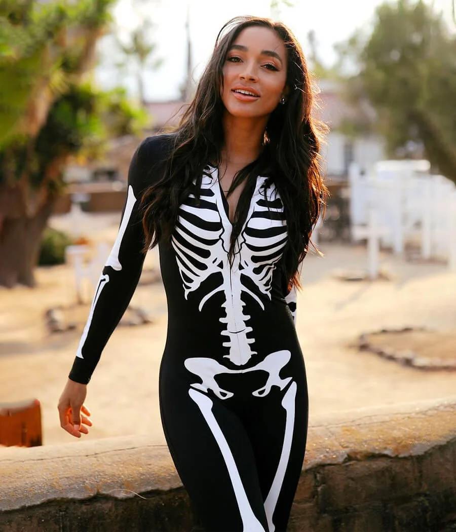 NWT Tipsy Elves Women's Skeleton Bodysuit Costume Size XS