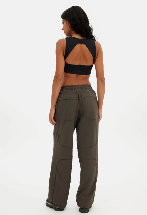 NWT Girlfriend Collective Flex Track Reversible Fleece Pant Olive XXL