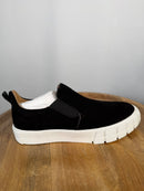 NWB Linea Paolo Kenly Black Suede Slip-On Sneakers Women's Size 5.5