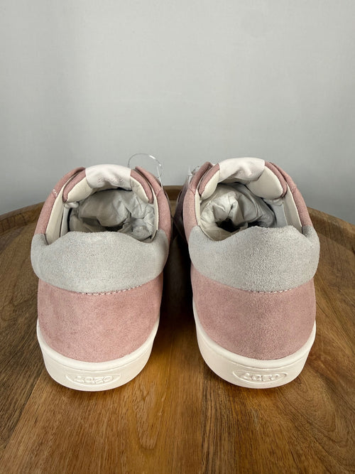 NWB Lazo Halo Morganite Pink Milky Way White Sneakers Women's Size 7.5