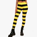 NWT Tipsy Elves Bumblebee Striped Halloween Leggings Size Medium