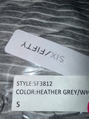 NWT Six Fifty Heather Gray Twist Front Short Sleeve Top Size Small