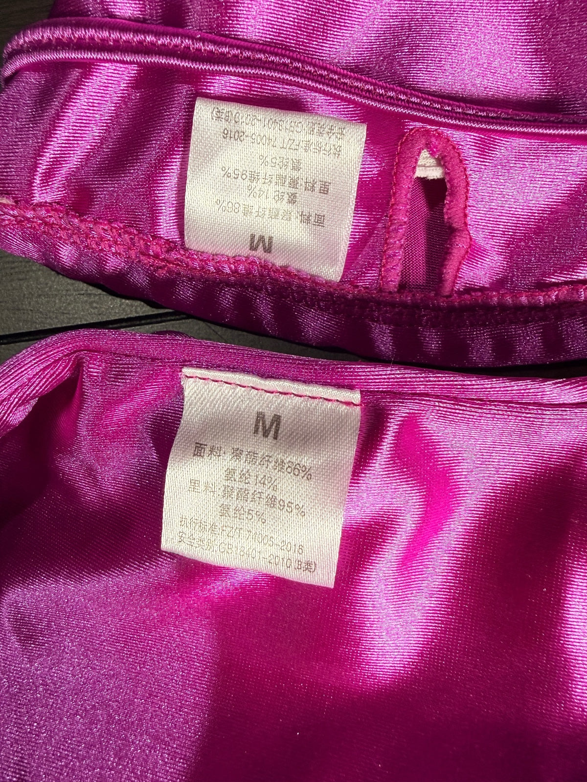NWT CUPSHE Women’s Pink Triangle Tie Side Bikini Set Size Medium