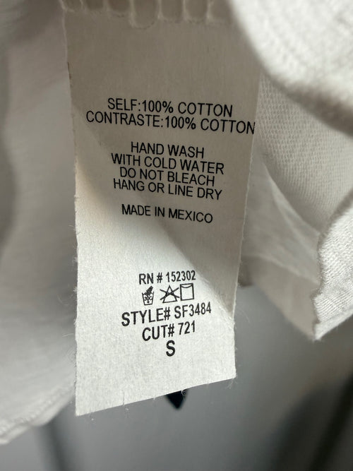 NWT Six Fifty White Navy Long Sleeve Top Size Medium