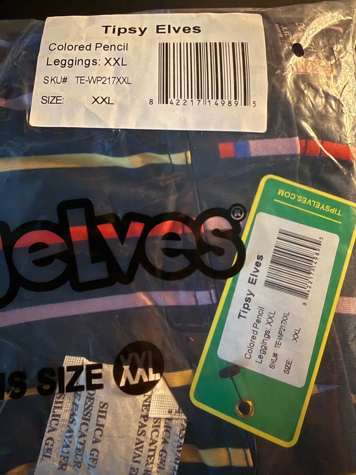 NWT Tipsy Elves Modcloth Pencil Print Leggings Women's Size XXL