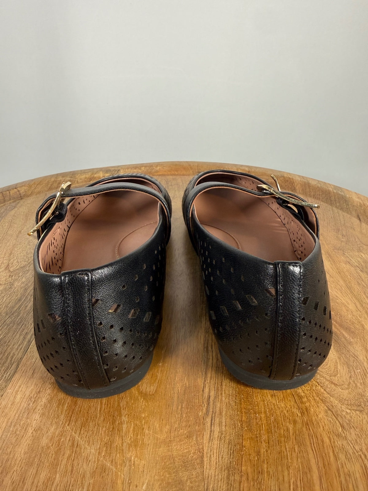 NWB Linea Paolo Miller Black Nappa Leather Mary Jane Flats Size 5