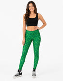 NWT Tipsy Elves Women's Green Clover Leggings Size XL