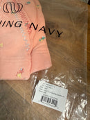 NWT Something Navy Hazel Floral Paperbag Sweatshorts Pale Peach Size XXS