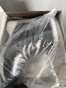 NWB Linea Paolo Gillie Silver Metallic Puffer Wedge Sneaker Boots Size 5