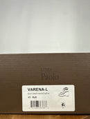 NWB Linea Paolo Varena Black Raffia Embellished Wedge Sandals Size 8