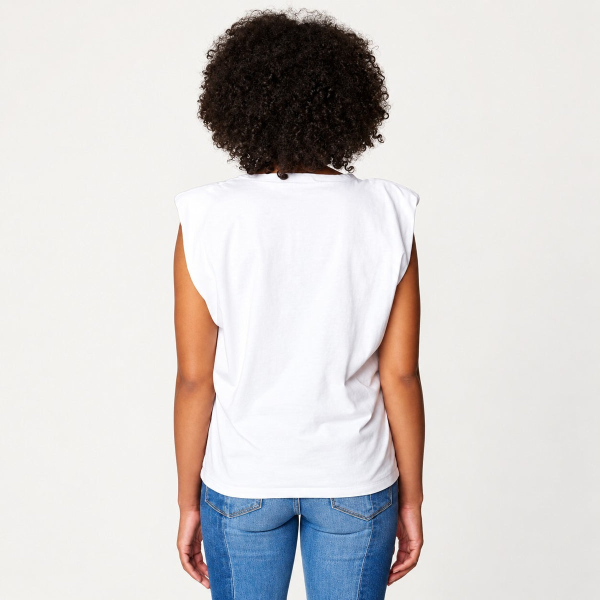 NWT BLANKNYC Might Be Right Padded Shoulder Tank White Size XS