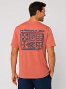 NWT Havana Jim Crew Neck Short Sleeve Logo T-Shirt Coral Heather XXL