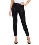 NWT Tipsy Elves Black Sequin High Waisted Leggings Size 1X