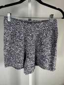 NWT Something Navy Poppy Blue Marled Knit Sweater Shorts Size Small