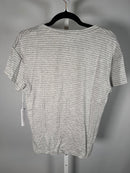 NWT Six Fifty Heather Gray Twist Front Short Sleeve Top Size Large