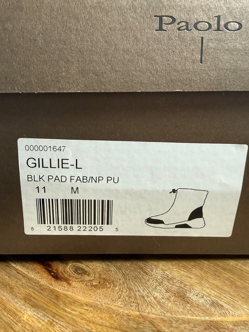 NWB Linea Paolo Gillie Black Puffer Wedge Sneaker Boots Size 11
