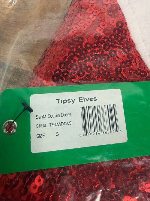 NWT Tipsy Elves Women's Santa Sequin Dress Size Small