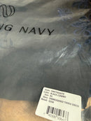 NWT Something Navy Black Combo Floral Eyelet Embroidered Tiered Dress Size XS
