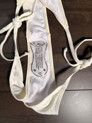 NWT CUPSHE Women’s Cream Lace 3 Piece Bikini Set with Wrap Skirt Size Large