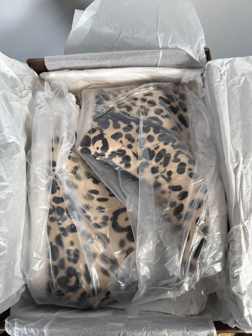 NWB Linea Paolo Anna 3 White Black Leopard Wedge Sneakers Size 7
