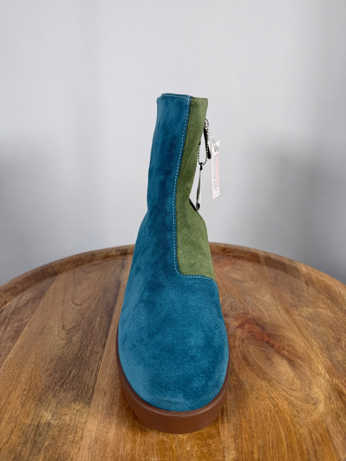 NWB Lazo Siren Labradorite Blue Verdite Green Ankle Boots Women's Size 9