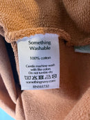 NWT Something Navy Camel Henley Sweatshirt Size Large