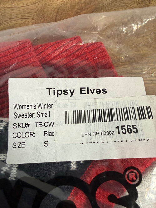 NWT Tipsy Elves Women's Winter Whale Tail Ugly Christmas Sweater Size Small