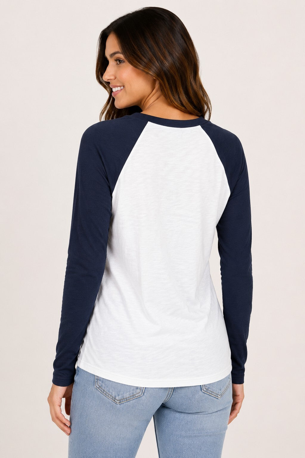 NWT Six Fifty White Navy Long Sleeve Top Size XS