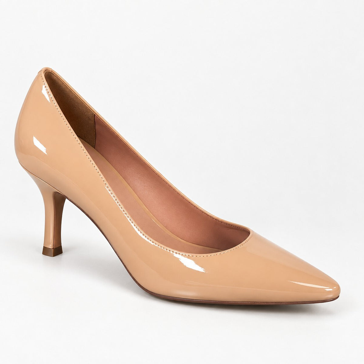 NWB Linea Paolo Polina Maple Sugar Patent Pointed Toe Pumps Size 9