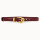 NWT 8 Other Reasons Women’s Harper Burgundy Gold Buckle Belt Size L/XL