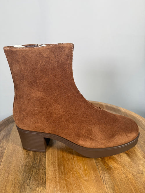 NWB Lazo Siren Goldstone Brown Ankle Boots Women's Size 8.5