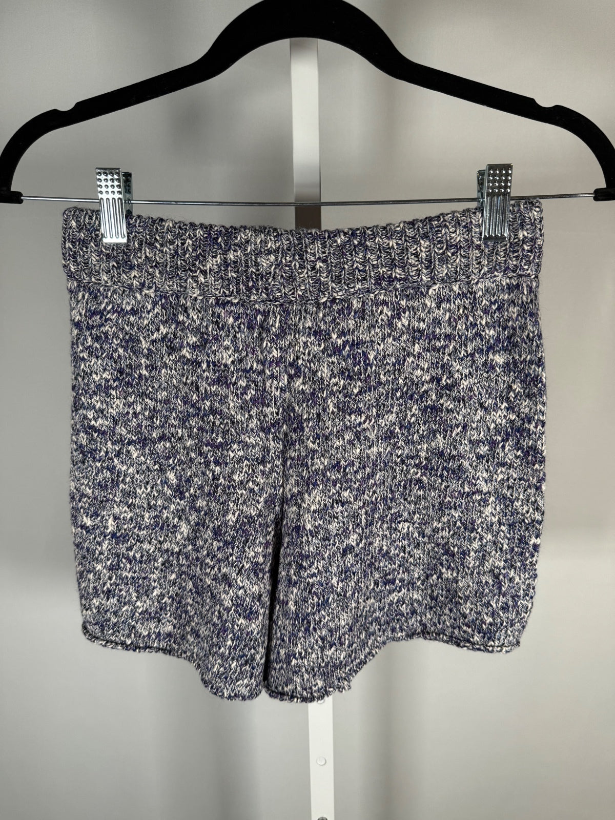 NWT Something Navy Poppy Blue Marled Knit Sweater Shorts Size XL