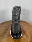 NWB Linea Paolo Gillie Silver Metallic Puffer Wedge Sneaker Boots Size 5