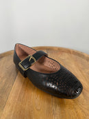 NWB Linea Paolo Miller Black Nappa Leather Mary Jane Flats Size 5