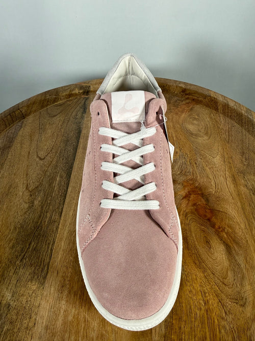 NWB Lazo Halo Morganite Pink Milky Way White Sneakers Women's Size 7.5