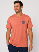 NWT Havana Jim Crew Neck Short Sleeve Logo T-Shirt Coral Heather XXL