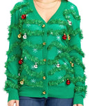NWT Tipsy Elves Women's Gaudy Garland Ugly Christmas Cardigan Sweater Size M