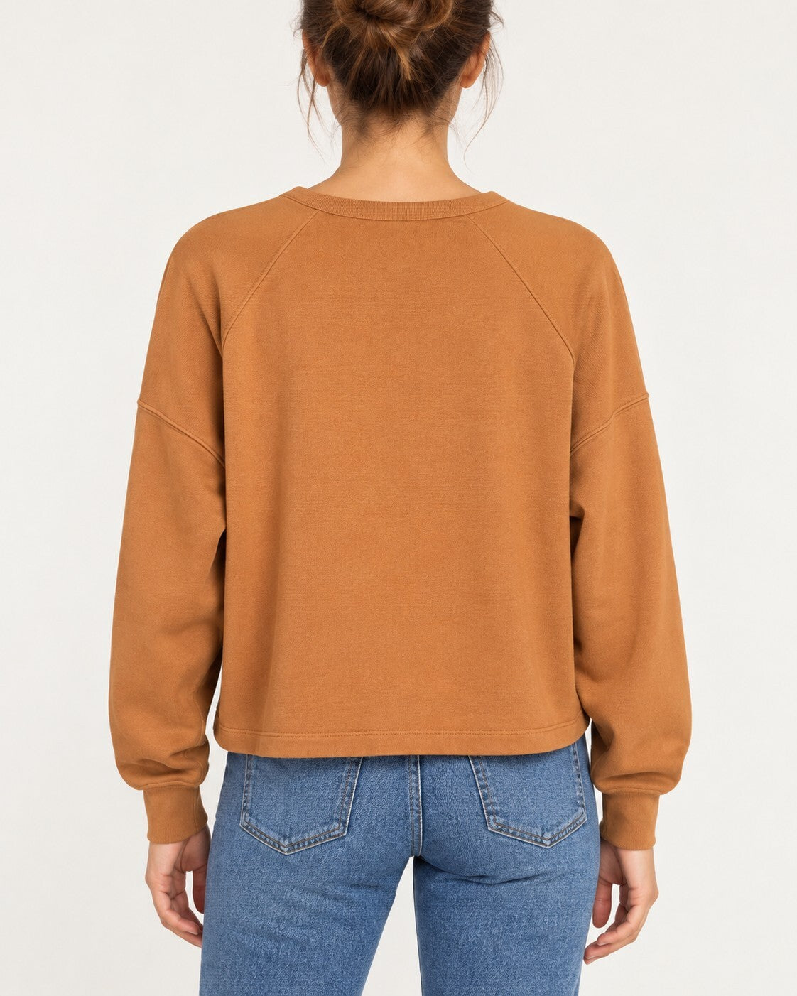 NWT Something Navy Camel Henley Sweatshirt Size Large