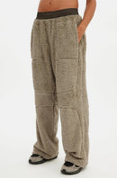 NWT Girlfriend Collective Flex Track Reversible Fleece Pant Olive XXL