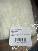 NWT Something Navy Ivory Floral Embroidered Crew Neck Sweater Size Small