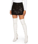 NWT Tipsy Elves Women's Black Sequin Skirt Size XL