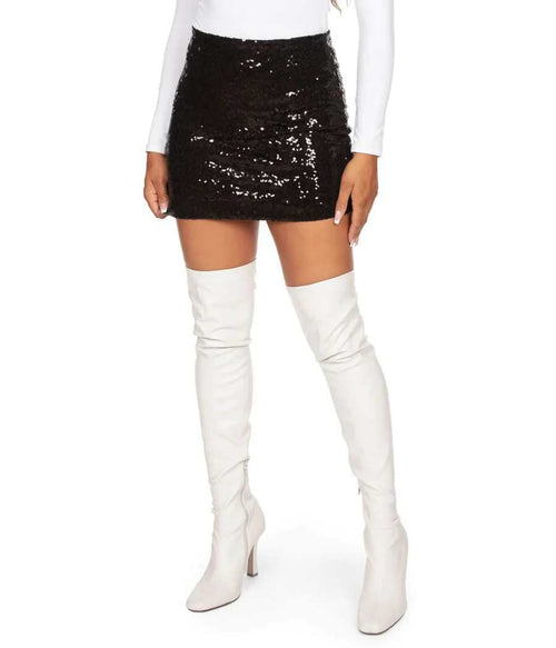NWT Tipsy Elves Women's Black Sequin Skirt Size XL