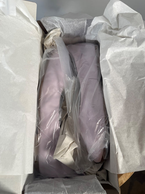 NWB Linea Paolo Newry Lavender Fog Nappa Leather Ballet Flats Size 10