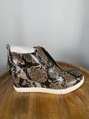 NWB Linea Paolo Felicia 3 Python Print Leather Wedge Sneakers Size 10