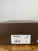 NWB Linea Paolo Varena Black Raffia Embellished Wedge Sandals Size 10